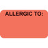 Allergic To Label MAP3390