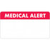 Medical Alert Label, Red, 3-1/4 x 1-3/4, Roll/250