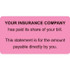 Patient Responsibility Labels, Your Insurance, 3-1/4 x 1-3/4, 250/RL