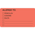 Allergy Labels, Allergic To Pen, 3-1/4 x 1-3/4, Fl. Red, 250/RL (MAP4900)
