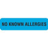 Allergy Labels, No Known Allergies, 1-1/4 x 5/16, Lt. Blue, 500/RL (MAP506)