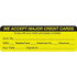 We Accept Major Credit Cards Label MAP5790