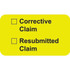 HIPAA Compliant Labels, Corrective Claim, 1-1/2 x 7/8, Chartreuse, 250/Roll (MAP7060)