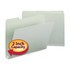 Smead Pressboard Folders, Letter Size, Gray/Green, 2" Expansion, 1/3-Cut Tab, 25/Box