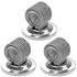 Silver self-adhesive metal pen holders with adjustable spring loops