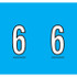 Kardex Numeric Labels, PSF-138 Series, Number 6, 1-1/2 x 1-1/4, Blue, 500/RL