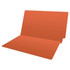 Colored Folders, End Tab, Legal Size, 3/4" Exp, No Fasteners, 14pt Orange, 50/Box