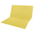 Colored Folders, End Tab, Legal Size, 3/4" Exp, No Fasteners, 14pt Yellow, 50/Box