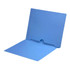 End Tab Pocket Folders, Full Inside Pocket, Letter, No Fastener, Blue, 50/Box