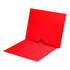 End Tab Pocket Folders, Full Inside Pocket, Letter, No Fastener, Red, 50/Box