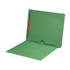 End Tab Pocket Folders, Full Inside Pocket, Letter, One Fastener, Green, 50/Box
