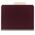 Smead SuperTab Classification Folders, Letter Size, 2 Dividers, Maroon (Linen), 10/Box