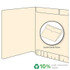 End Tab Pocket Folders, Outside Double Pocket, Letter, No Fastener, Manila, 50/Box