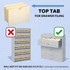 Vehicle Deal Jackets are designed for file drawers and are not designed for open shelving.
