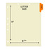 Chart Dividers, Side Tab, Position 1, Immunizations/Injections, Orange, 100/Box