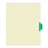 Chart Dividers, Side Tab, Position 4, Miscellaneous, Lt Green, 100/Box