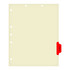 Chart Dividers, Side Tab, Position 5, Radiology, Red, 100/Box
