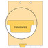 Chart Dividers, Bottom Tab, Position 3, Procedures, Amber Mylar, 100/Box