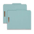 Smead Recycled Pressboard Classification Folders, 3 Dividers, Letter Size, Blue, 10/Box