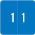 Smead Numeric Labels, DCC-Series, 1 1/2 H x 1 1/2 W, Number 1, Blue, SDNM-1