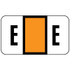 Safeguard Alpha Labels, 514-Series, 15/16 H x 1 5/8 W, Letter E, Lt Orange, 500/Roll (SGAM-E)