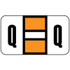 Safeguard Alpha Labels, 514-Series, 15/16 H x 1 5/8 W, Letter Q, Orange, 500/Roll (SGAM-Q)