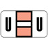 Safeguard Alpha Labels, 514-Series, 15/16 H x 1 5/8 W, Letter U, Dk Pink, 500/Roll (SGAM-U)