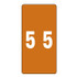 Smead Numeric Labels, LCC-Series, 2 H x 1 W, Number 5, Brown, 250/Roll