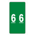 Smead Numeric Labels, LCC-Series, 2 H x 1 W, Number 6, Green, 250/Roll