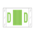 Tab Alpha Code Labels Letter D Green 14104