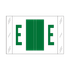 Tab Alpha Code Labels Letter E Dark Green 14105
