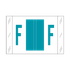 Tab Alpha Code Labels Letter F Blue 14106