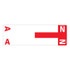 Smead Alpha Labels, NCC-Series, 1 5/32 H x 3 5/8 W, Letter A/N, Red, 100/Pack (SNCC-AN)