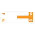 Smead Alpha Labels, NCC-Series, 1 5/32 H x 3 5/8 W, Letter F/S, Orange, 100/Pack (SNCC-FS)