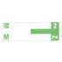 Smead Alpha Labels, NCC-Series, 1 5/32 H x 3 5/8 W, Letter M/Z, Lt Green, 100/Pack (SNCC-MZ)