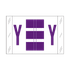 Tab Alpha Code Labels Letter Y Purple 14125