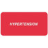 Medical Chart Labels, Hypertension, 2 x 1, Red/White, 252/Pack (SY-1335)
