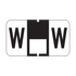 Traco Alpha Label Letter W (500/Roll)