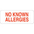 No Known Allergies Label UL810