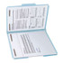 Smead 100% Recycled Pressboard Fastener File Folder, 1/3-Cut Tab, 1" Exp, Letter Size, Blue, 25/Box
