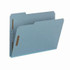 Smead 100% Recycled Pressboard Fastener File Folder, 1/3-Cut Tab, 1" Exp, Letter Size, Blue, 25/Box