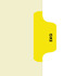 "EKG" - Side Tab Chart Dividers with Hole Punch - Position 5 - Yellow - Zoomed Image