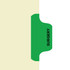 Surgery Dividers, Side Tab, Position 2, Medium Green Tab, 50/Box (I633) - Zoomed