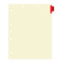Patient Privacy Dividers, Side Tab, Position 1, Red Tab, 50/Box (I639) - Full Image