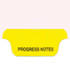 Chart Divider, Bottom Tab, Position 2, Progress Notes, Yellow, Pack/25 - Zoomed