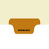 Chart Divider, Bottom Tab, Position 5, Insurance, Brown, Pack/25 - Zoomed