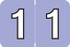 Amerifile L1000 Compatible Numeric Label '1' in Lilac for Color-Coding Files