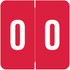 Barkley FNDBM-S Series Numeric Label '0' in Red - Two-sided Numeric Label for Filing and Organization