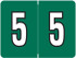 Datafile Numeric Labels, AL8700 Series - Number 5, Dark Green