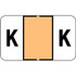 Control-O-Fax Compatible Label for Letter 'K' – Black Text on a Light Orange Background